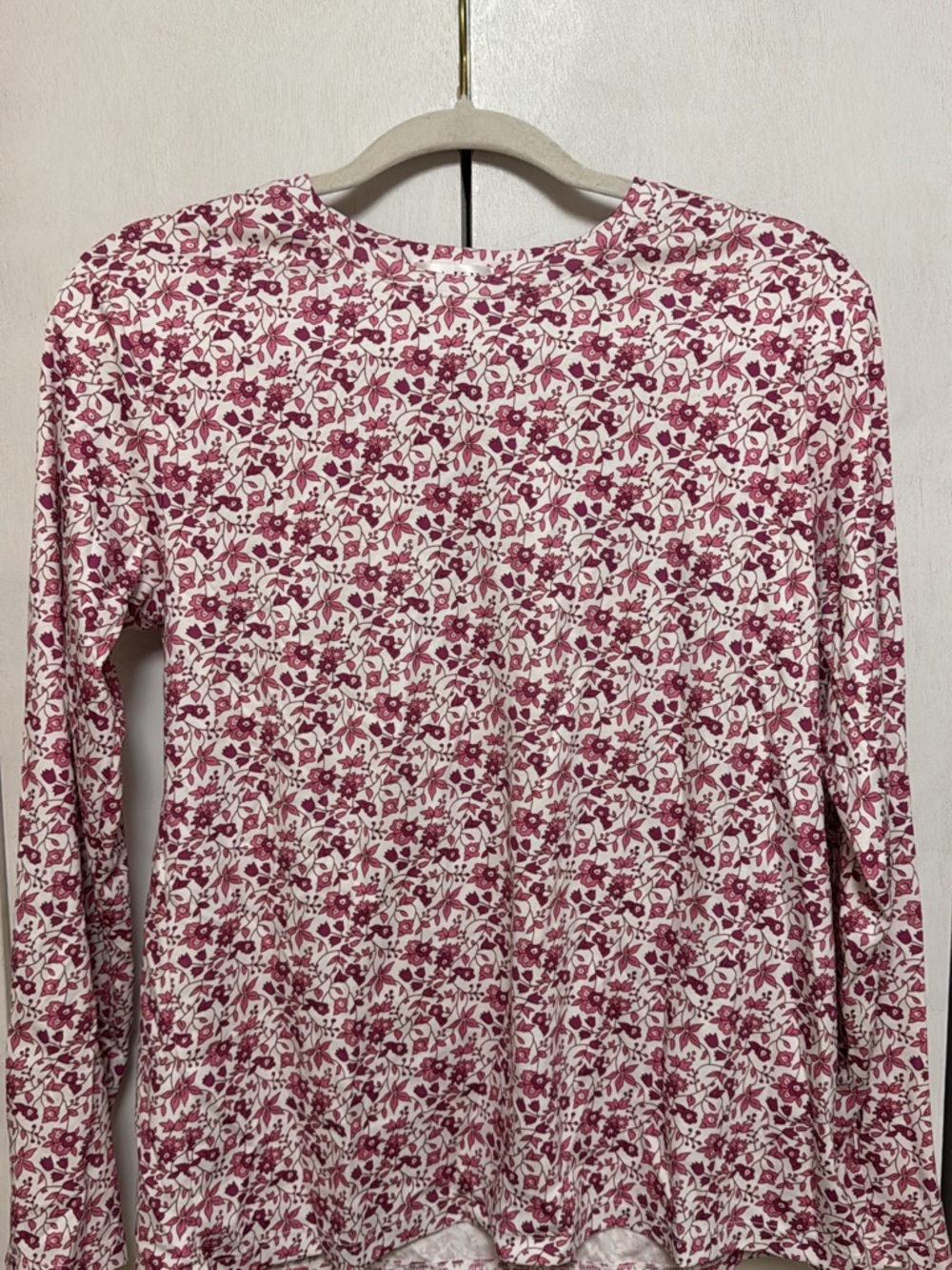 Floral Long-Sleeve Pajama Top and Shorts